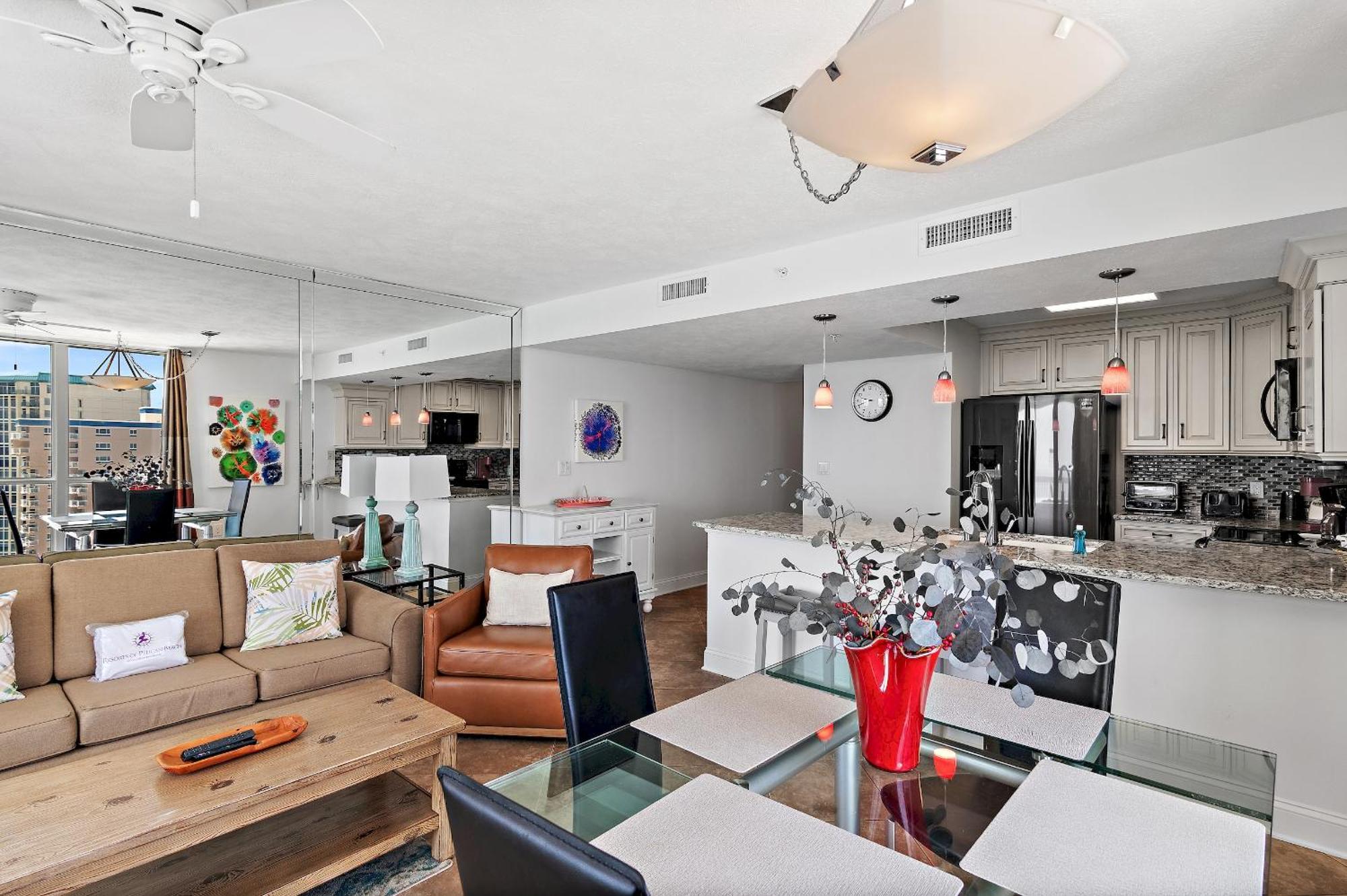 Biggest 2 Bedroom Corner Unit, 16th Flr Beachfront At Pelican *